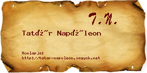 Tatár Napóleon névjegykártya